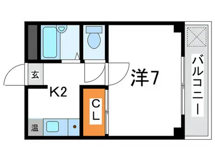 OASIS21(1K/1階)の間取り写真