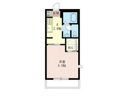 べレオ富久(1K/2階)の間取り写真