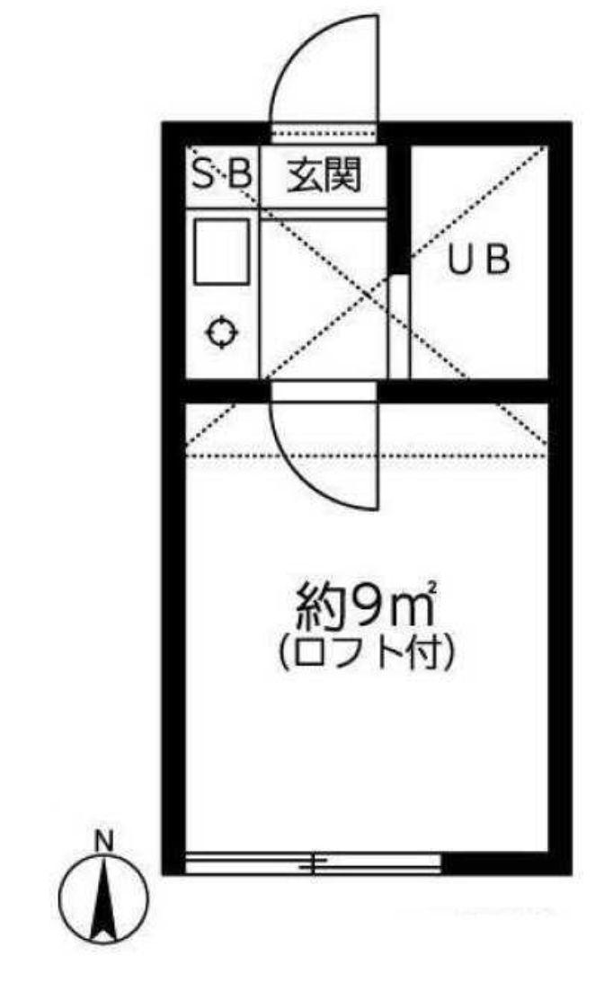 第7紀州ハイツ(1K/2階)の間取り写真