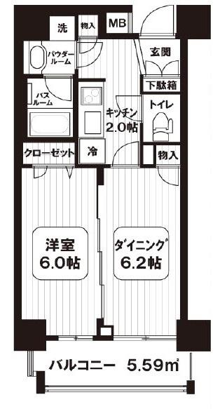 ヴェルディーク浅草(1DK/1階)の間取り写真