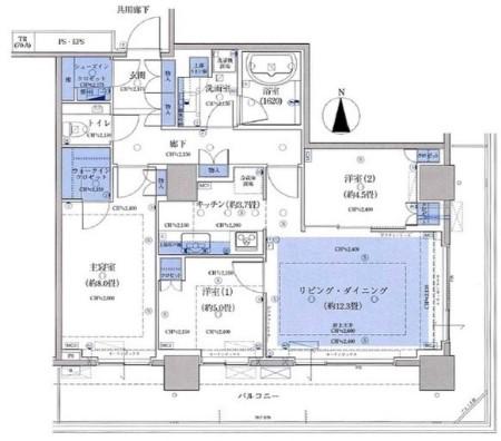 BRILLIA TOWER大崎 ブリリアタワー大崎(3LDK/24階)の間取り写真