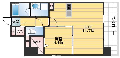 MAISON COULEUR UESHIO メゾンクルール上汐(1LDK/2階)の間取り写真
