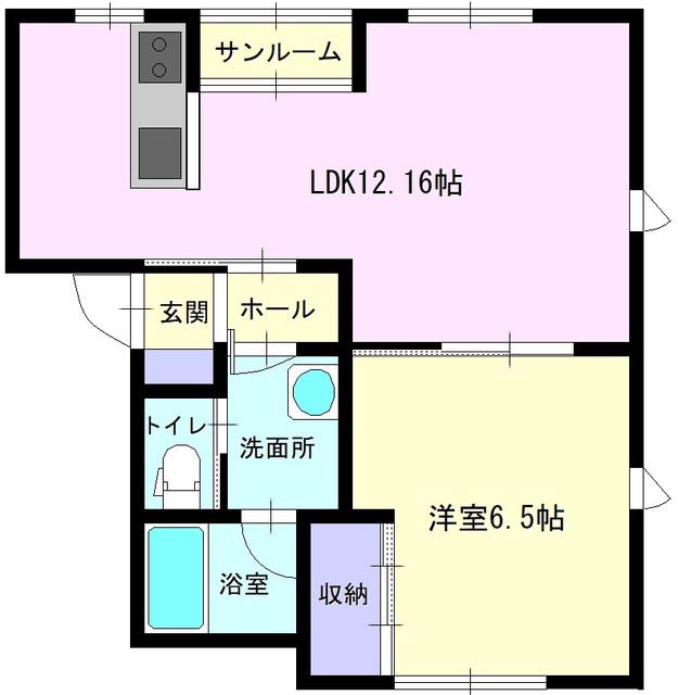 RBWレインボーII(1LDK/2階)の間取り写真