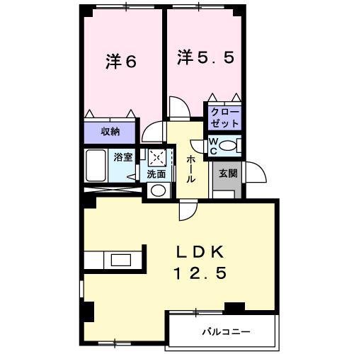 サンクレスト元町I(2LDK/3階)の間取り写真