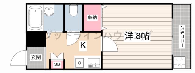 ルーキー東条マンション(1K/2階)の間取り写真