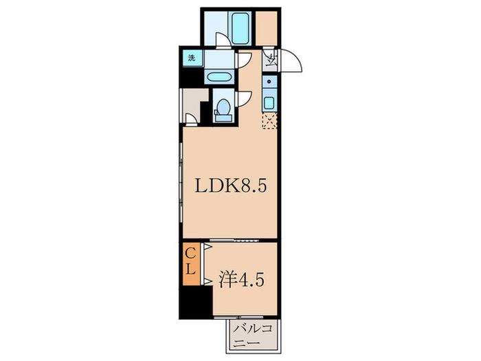 アーバンフラッツ池袋プレミアム(1LDK/20階)の間取り写真