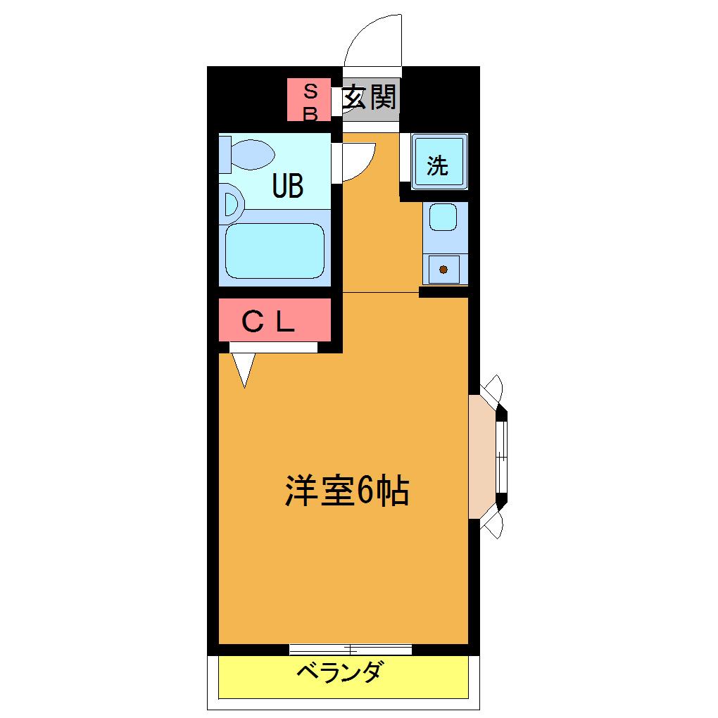 プレステージ横田(1K/4階)の間取り写真