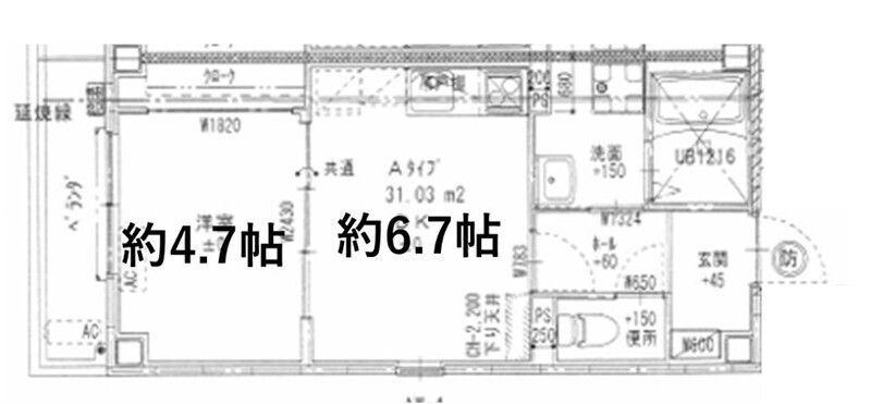 GARDENIA天王寺南(1DK/3階)の間取り写真