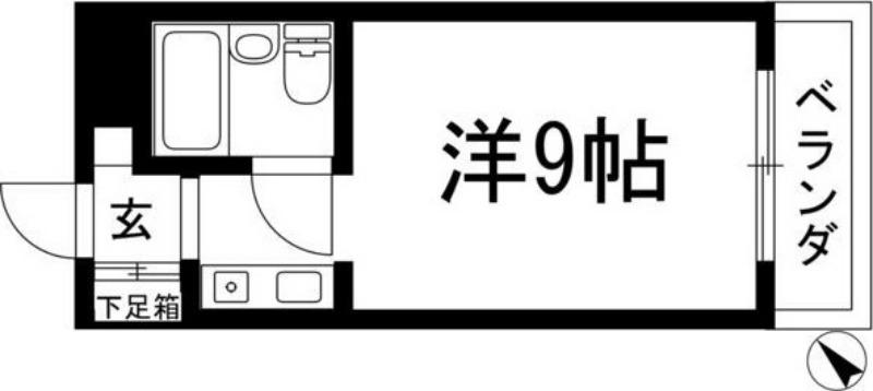 MARIYAハイツ(ワンルーム/2階)の間取り写真