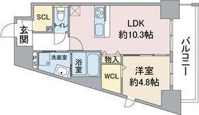 REVELER OSU(1LDK/8階)の間取り写真
