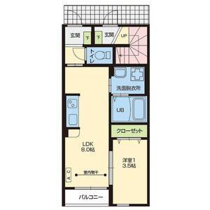 RS RESIDENCE II(1LDK/1階)の間取り写真
