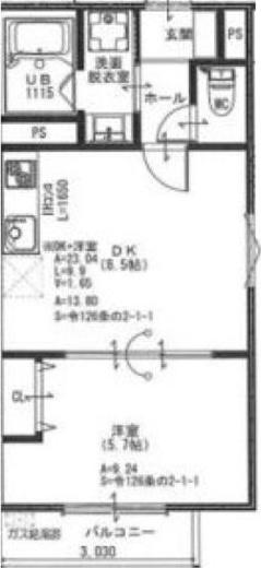 アート北巽(1LDK/2階)の間取り写真