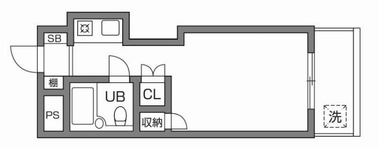 ハイムピア12(ワンルーム/4階)の間取り写真