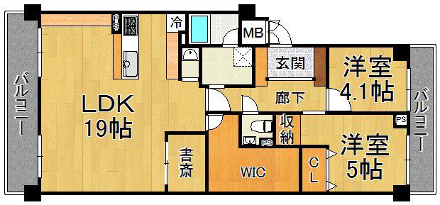 ステイツ苦楽園ガーデンヒルズ(2SLDK/5階)の間取り写真