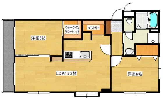 第3コーポ岡村(2LDK/1階)の間取り写真