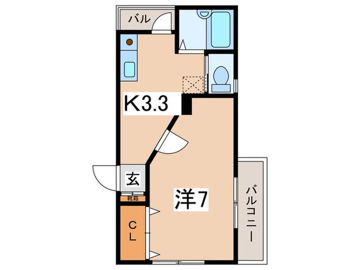 ガーデンハイツ(1K/2階)の間取り写真