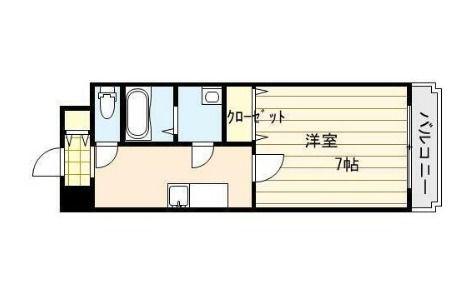 ベゼルファセット(1K/3階)の間取り写真