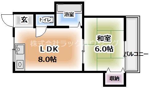 ジュネスシャトー(1LDK/3階)の間取り写真
