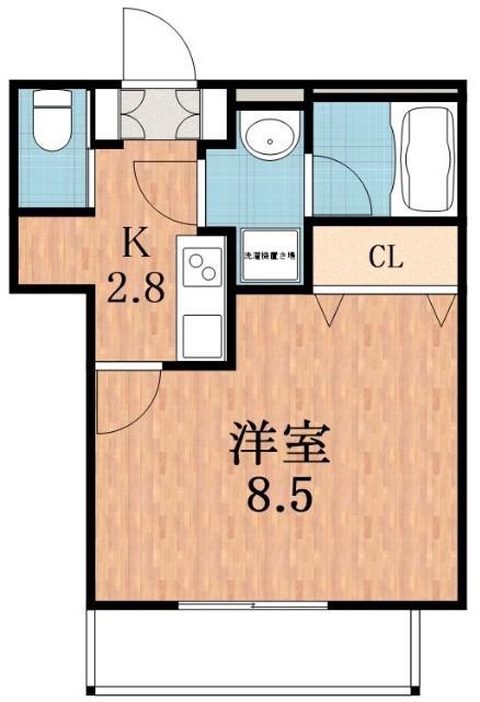 カーサグラシア(1K/3階)の間取り写真