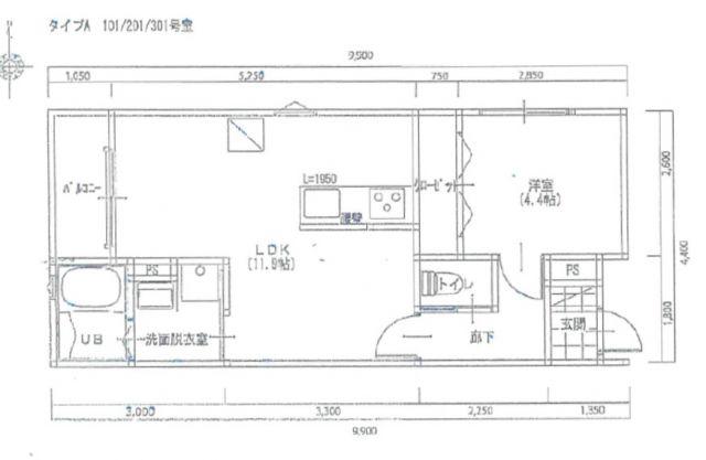 ISOLA M(1LDK/3階)の間取り写真