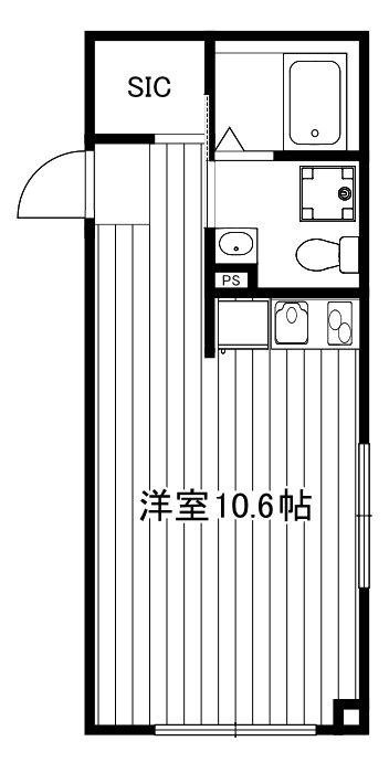 チャルテ千川(ワンルーム/1階)の間取り写真