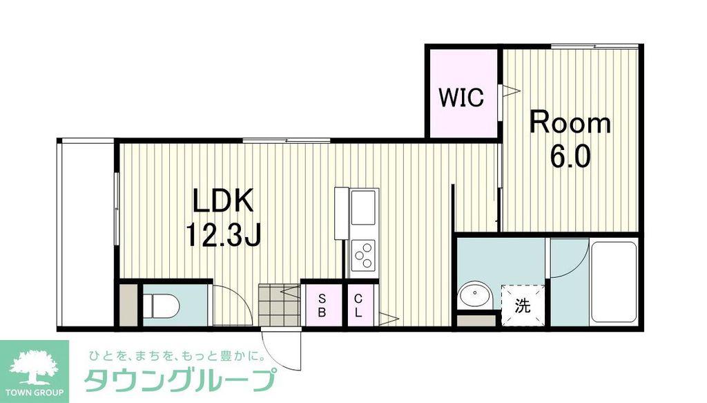LA PAUSE I(1LDK/2階)の間取り写真