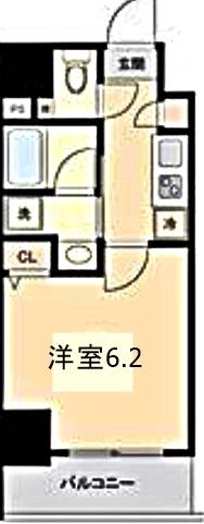 CAVANA新栄(1K/4階)の間取り写真