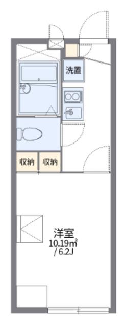 レオパレスキャピタル平松(1K/1階)の間取り写真