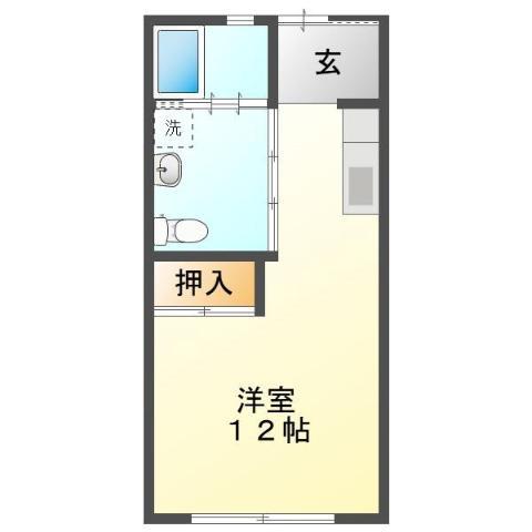 マイハウスぽかぽか(ワンルーム/1階)の間取り写真