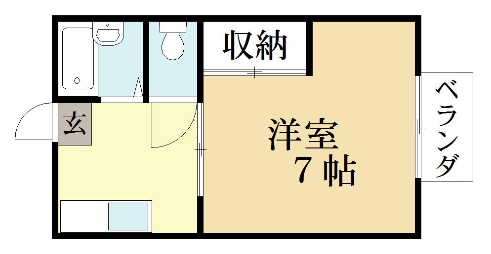 サンライズヒラキ(1K/1階)の間取り写真