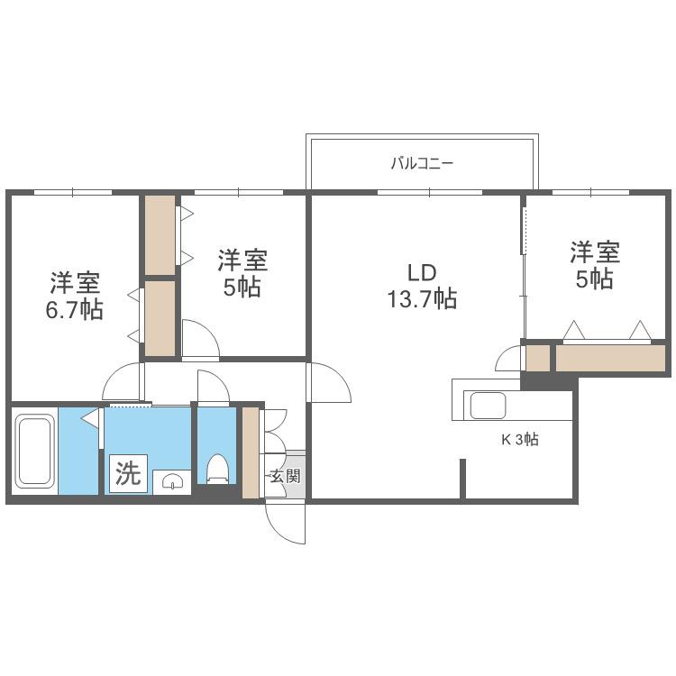 STELA POLARE(3LDK/2階)の間取り写真
