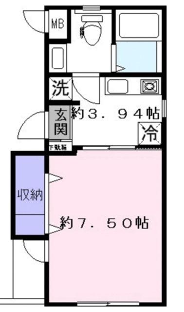 MANCY′S恵比寿(1K/3階)の間取り写真