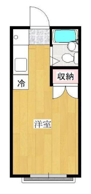 三沢アパートメント(ワンルーム/2階)の間取り写真