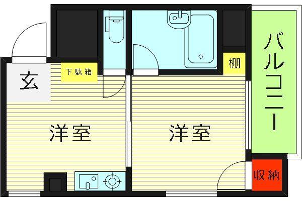 ブロッサムII(ワンルーム/5階)の間取り写真