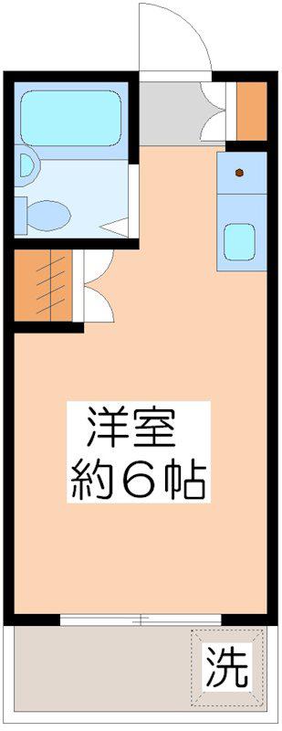 アイディールマンション(ワンルーム/2階)の間取り写真