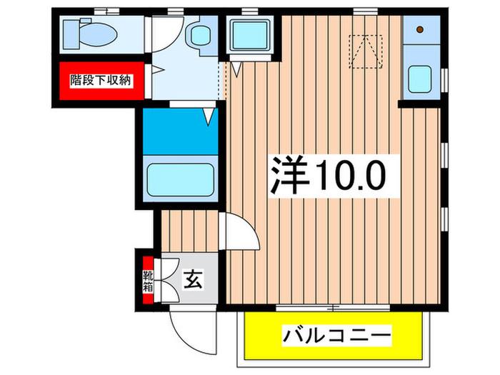 レフィナード(ワンルーム/1階)の間取り写真