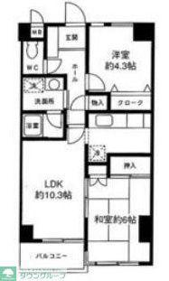 アドバンス江古田(2LDK/3階)の間取り写真