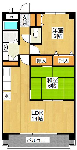 シェリール苦楽園Ⅰ(2LDK/1階)の間取り写真