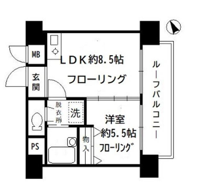 新宿アイランドアネックス(1LDK/6階)の間取り写真