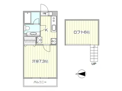グランメールかしわ(1K/1階)の間取り写真