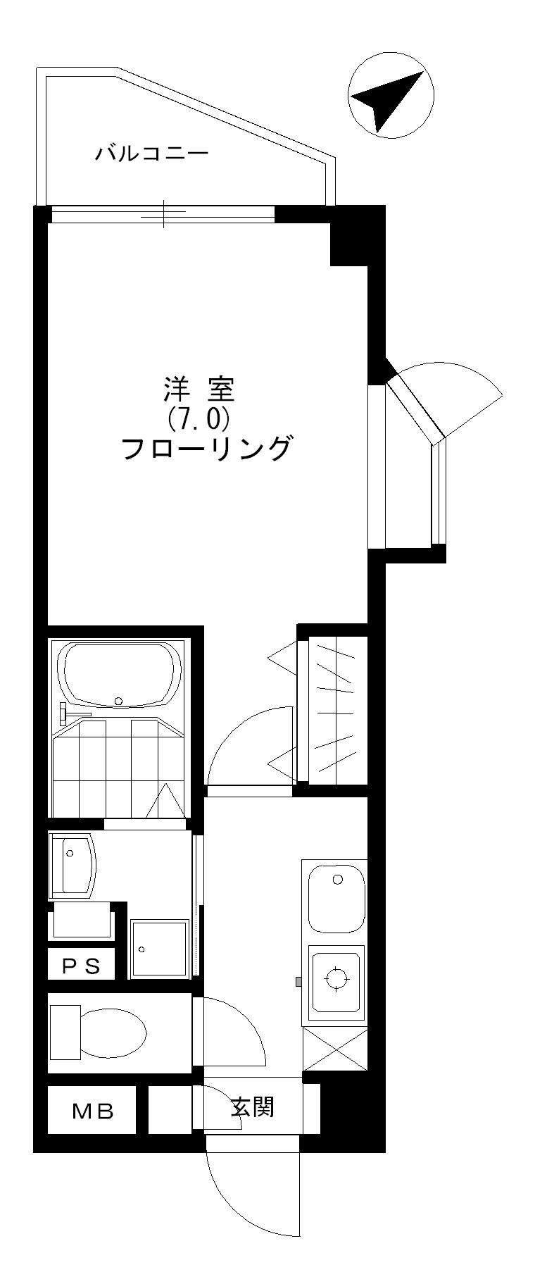 ピエーノディモーラ(1K/3階)の間取り写真