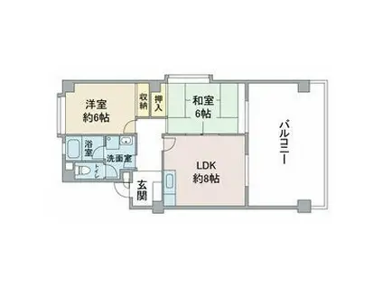 サンファミリア長久手II(2DK/5階)の間取り写真