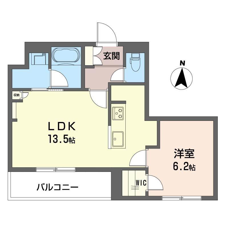 セレーノ フォルトゥーナ(1LDK/1階)の間取り写真