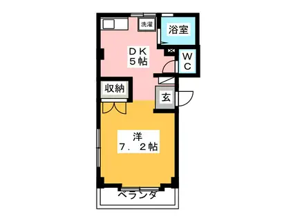 サンハイツ寿(ワンルーム/3階)の間取り写真