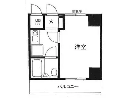 クリオ大和壱番館(1K/4階)の間取り写真
