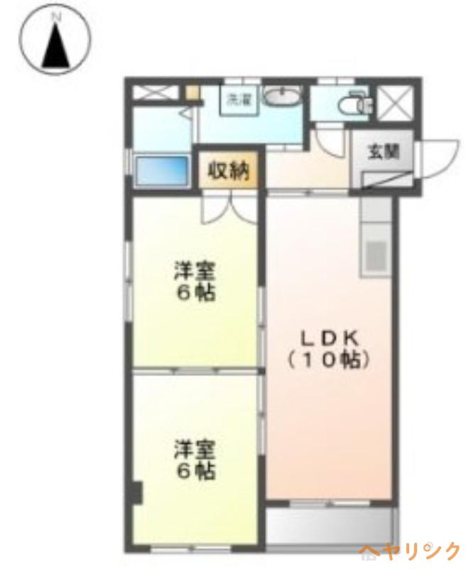 アネックス柴田(2LDK/2階)の間取り写真