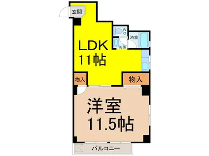 第二陽明ビル(1LDK/3階)の間取り写真
