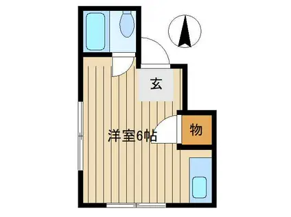 ひかり荘(1K/2階)の間取り写真