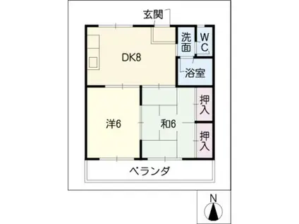 パークメゾンホンゴウ(2DK/2階)の間取り写真