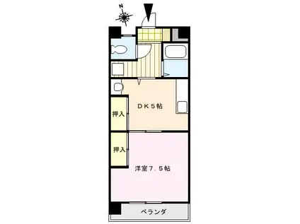 フォレスト小森野(1DK/1階)の間取り写真